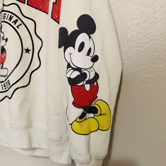 Disney Mickey Mouse Red and Cream Hoodie Size L - Picture 2 of 5
